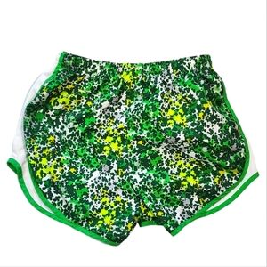 Nike Dri-fit Lined Active Shorts Green Speckled Size Small